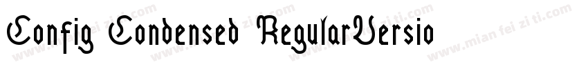Config Condensed RegularVersion 1字体转换